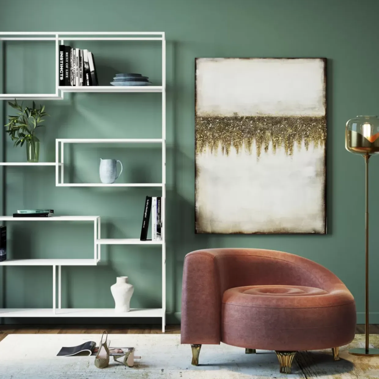 Acrylbild Abstract Fields 120X90