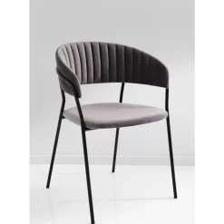 Armlehnstuhl Belle Grau (2/Set)