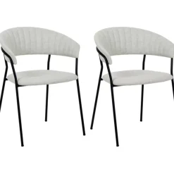 Armlehnstuhl Belle Hellgrau (2/Set)