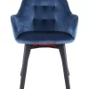 Armlehnstuhl Black Lady Velvet Blau