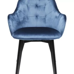 Armlehnstuhl Black Lady Velvet Blau