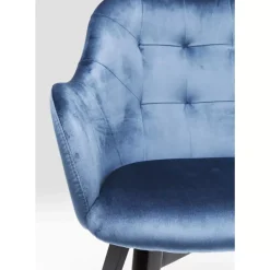 Armlehnstuhl Black Lady Velvet Blau