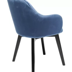 Armlehnstuhl Black Lady Velvet Blau
