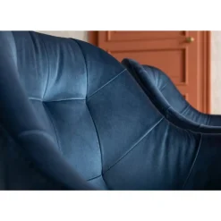 Armlehnstuhl Black Lady Velvet Blau