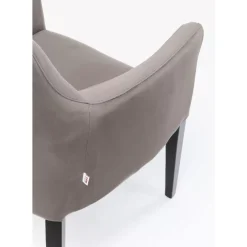 Armlehnstuhl Black Mode Velvet Grau