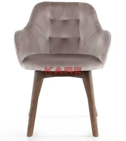 Armlehnstuhl Dark Lady Velvet Grau