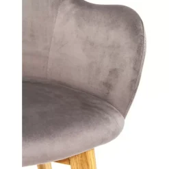 Armlehnstuhl Lady Velvet Grau