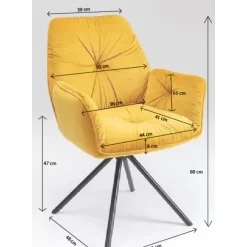 Armlehnstuhl Mila Gelb