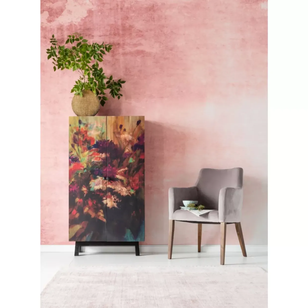 Armlehnstuhl Mode Velvet Grau