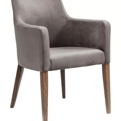 Armlehnstuhl Mode Velvet Grau