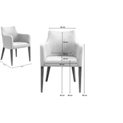 Armlehnstuhl Mode Velvet Grau