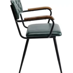 Armlehnstuhl Salsa Leder Dunkelgrun