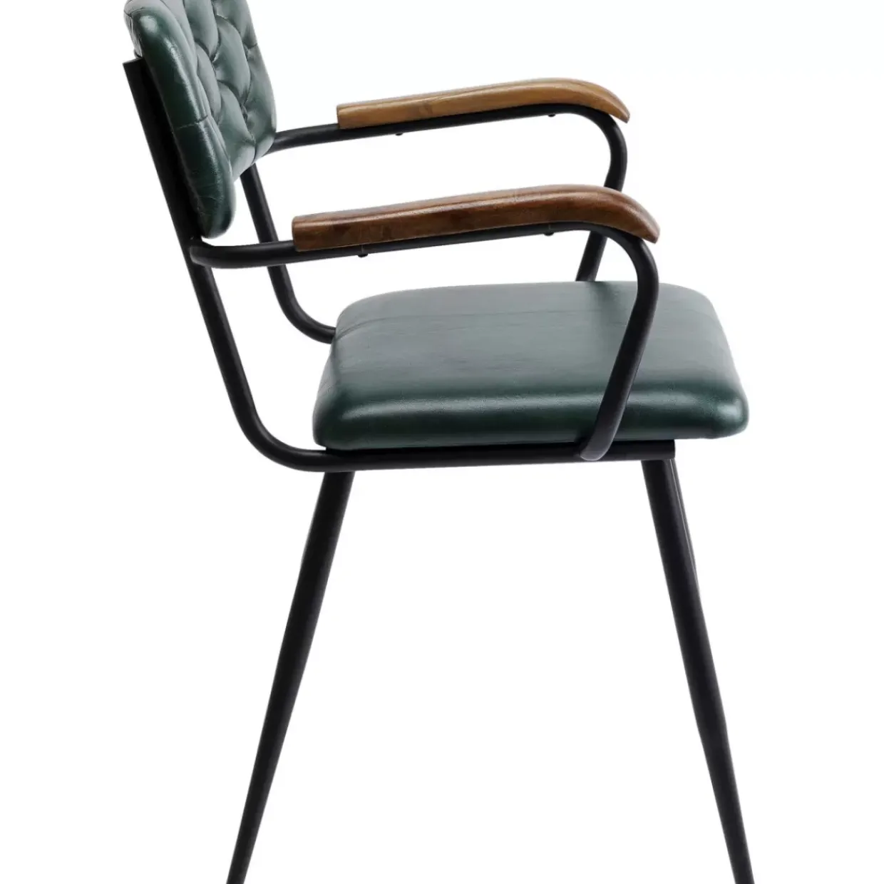Armlehnstuhl Salsa Leder Dunkelgrun