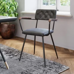 Armlehnstuhl Salsa Leder Dunkelgrun