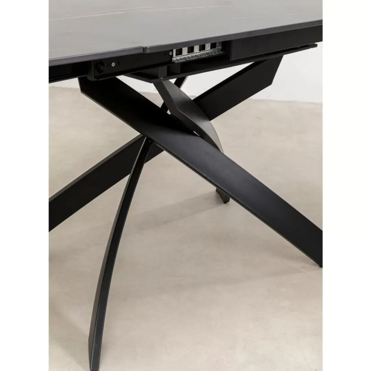 Ausziehtisch Twist Schwarz 120(30+30)X90Cm