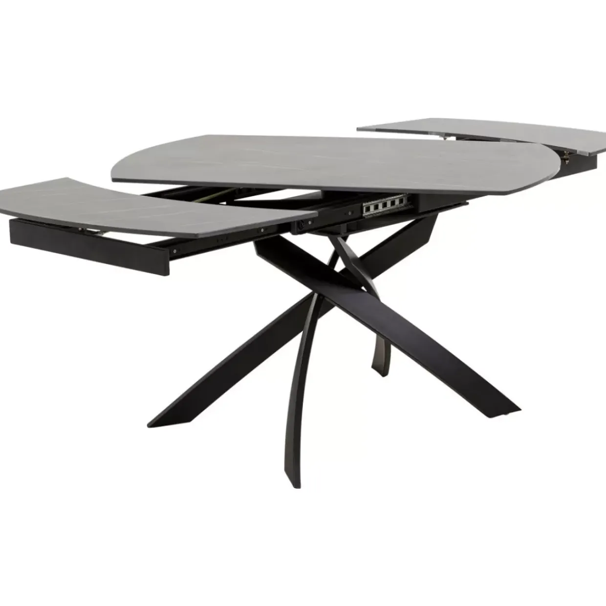 Ausziehtisch Twist Schwarz 120(30+30)X90Cm