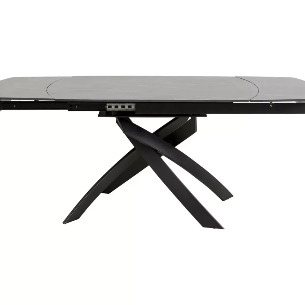 Ausziehtisch Twist Schwarz 120(30+30)X90Cm