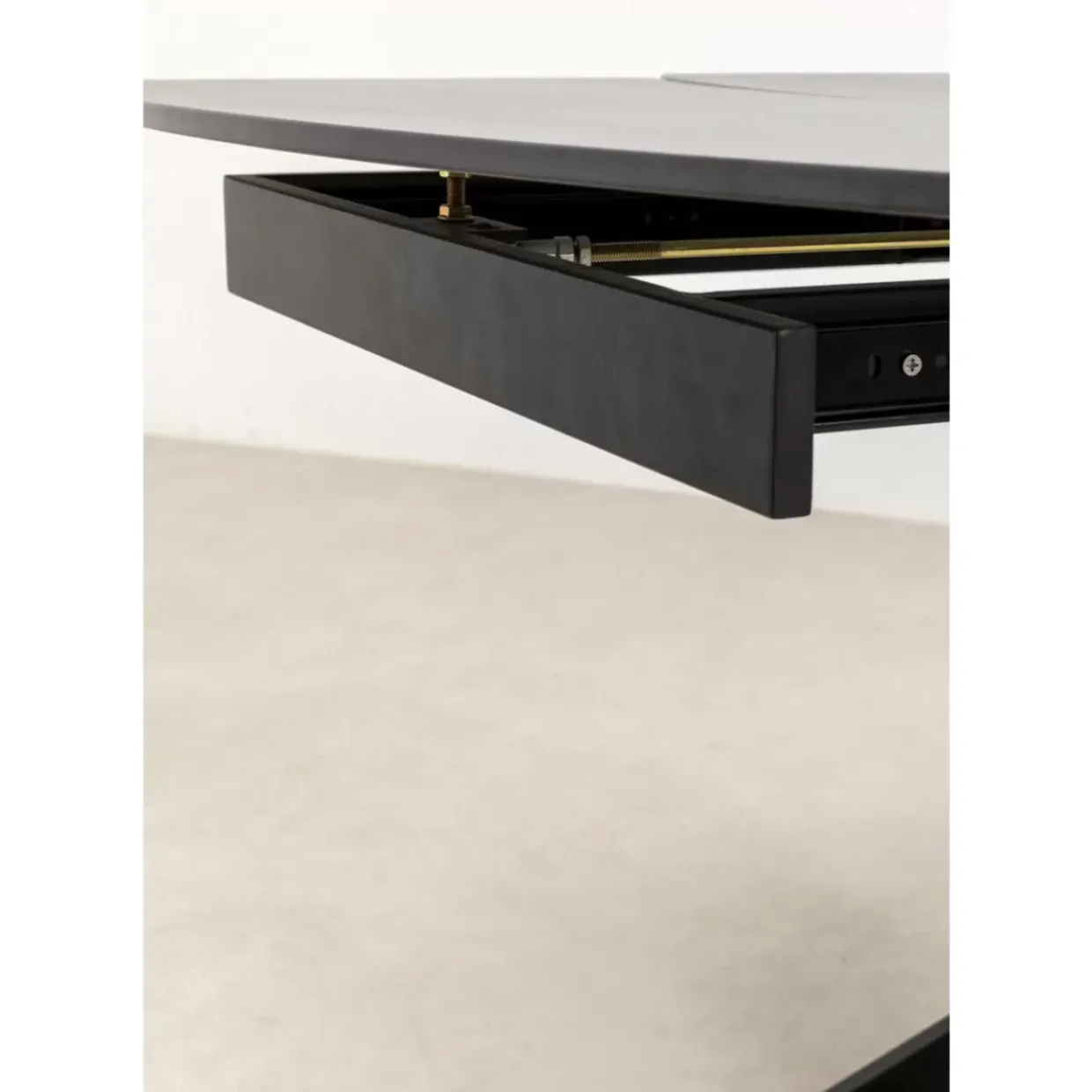 Ausziehtisch Twist Schwarz 120(30+30)X90Cm