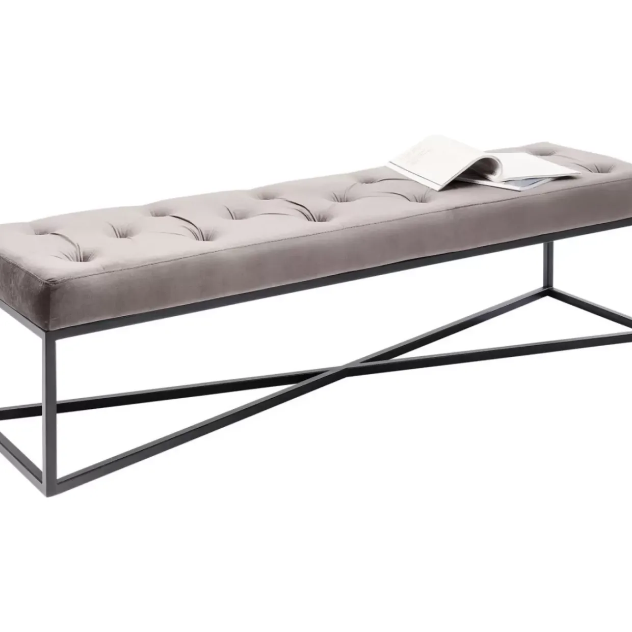 Bank Crossover Grau Schwarz 150X40Cm