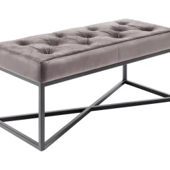 Bank Crossover Grau Schwarz 90X40Cm