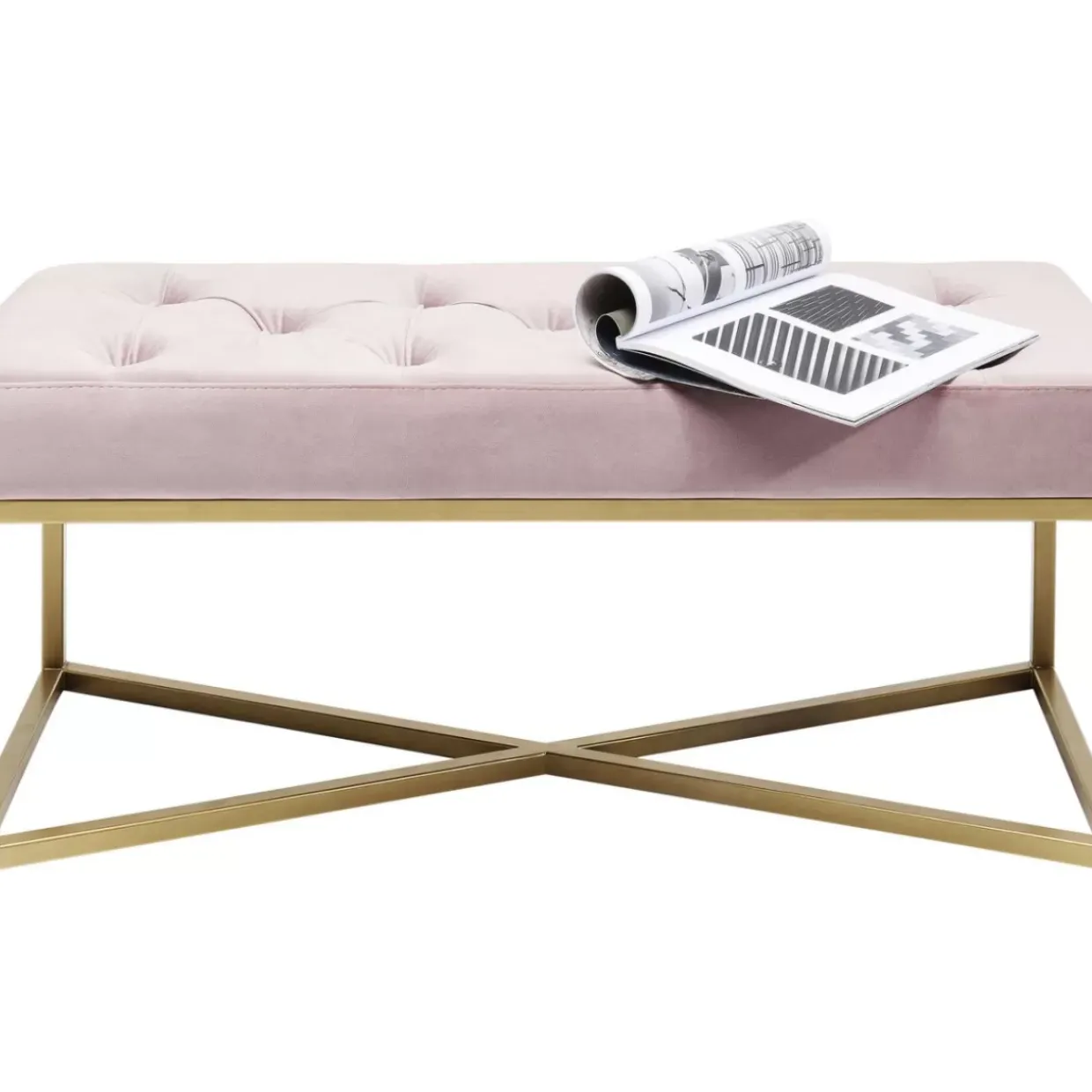 Bank Crossover Rose Messing 90X40Cm