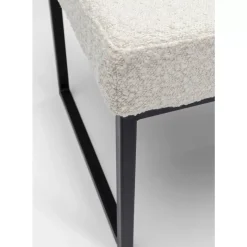 Bank Smart Boucle Creme Schwarz 90Cm