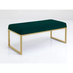 Bank Smart Dunkelgrun Messing 90Cm