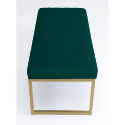 Bank Smart Dunkelgrun Messing 90Cm