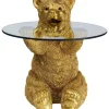 Beistelltisch Animal Bear Gold O40Cm