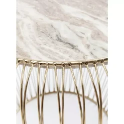 Beistelltisch Beam Grau Marmor Messing O43Cm