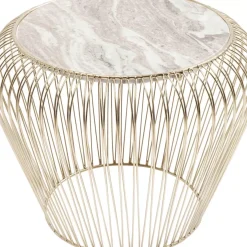 Beistelltisch Beam Grau Marmor Messing O43Cm