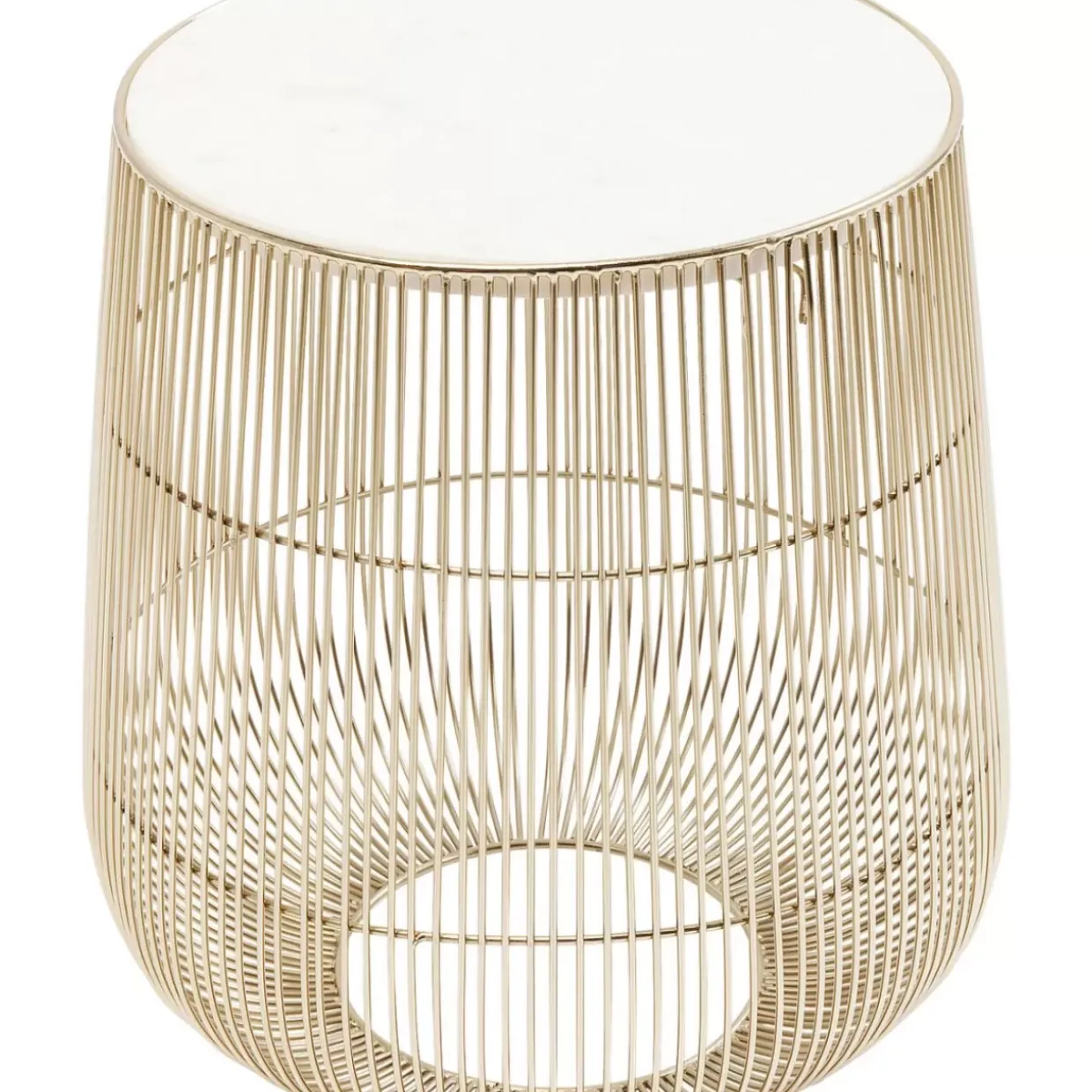 Beistelltisch Beam Weiss Marmor Messing O32Cm