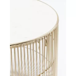 Beistelltisch Beam Weiss Marmor Messing O32Cm