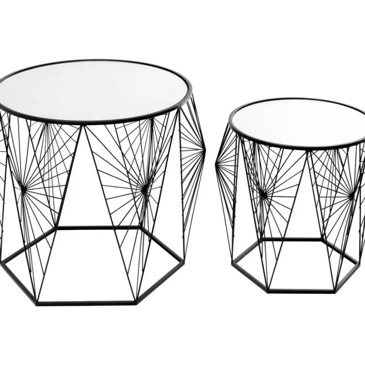 Beistelltisch Cobweb Schwarz (2/Set)