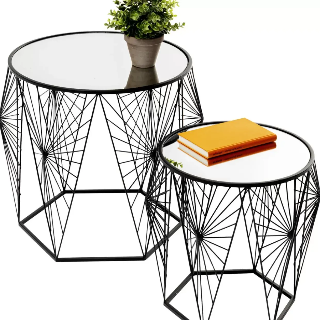 Beistelltisch Cobweb Schwarz (2/Set)