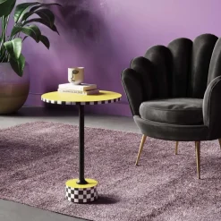 Beistelltisch Domero Checkers Gelb O25Cm