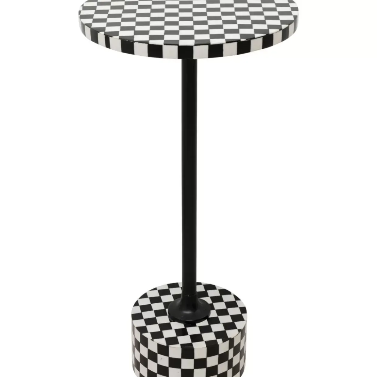 Beistelltisch Domero Chess Schwarz Weis O25Cm