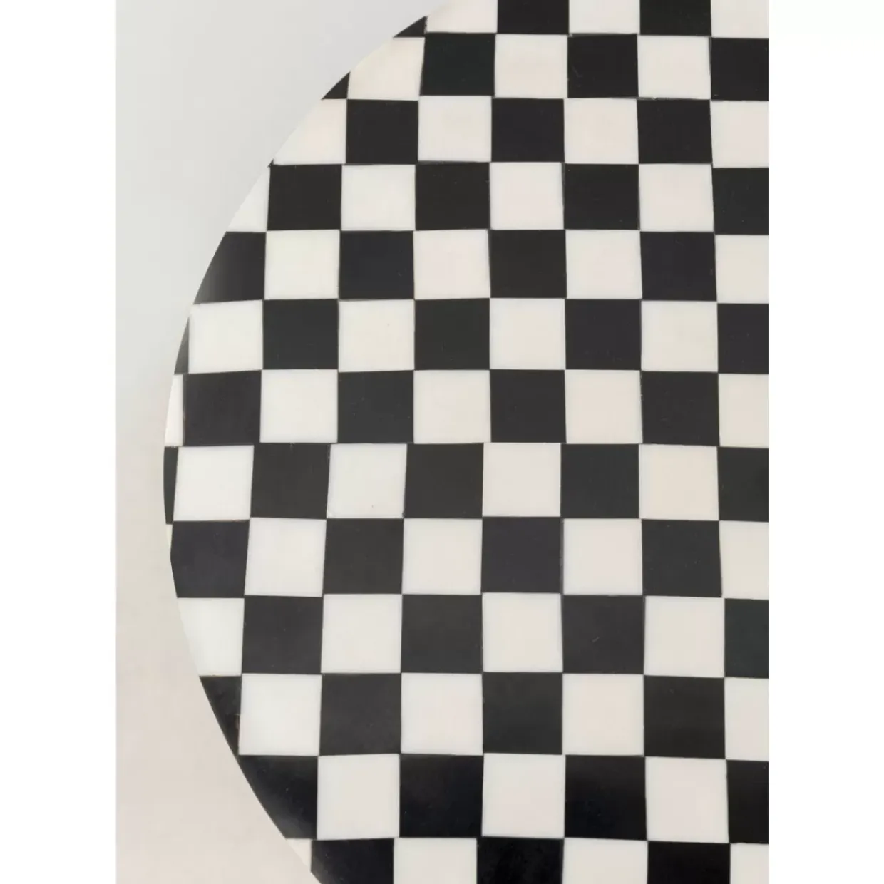 Beistelltisch Domero Chess Schwarz Weis O25Cm