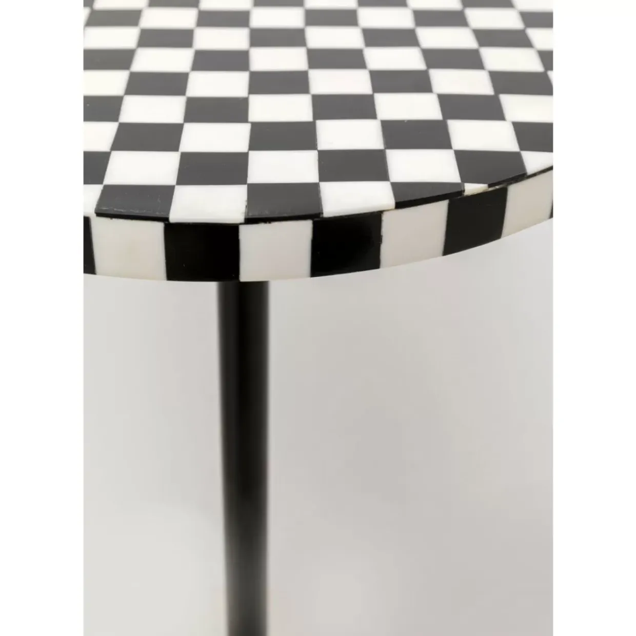 Beistelltisch Domero Chess Schwarz Weis O25Cm