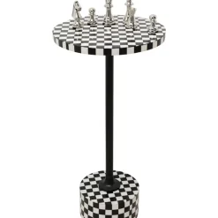 Beistelltisch Domero Chess Schwarz Weis O25Cm