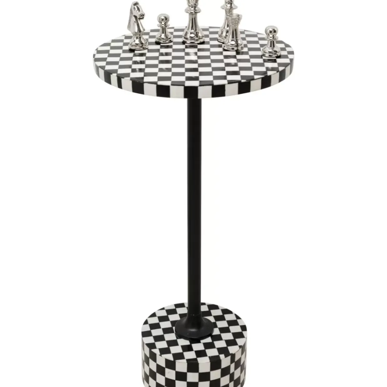 Beistelltisch Domero Chess Schwarz Weis O25Cm