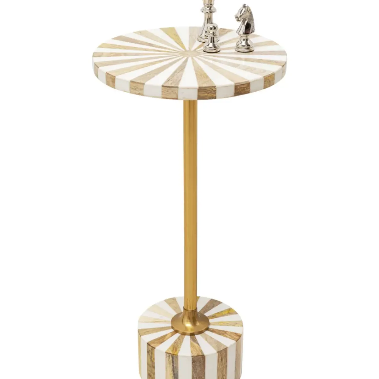 Beistelltisch Domero Cirque Gold Weis O25Cm