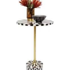 Beistelltisch Domero Star Braun Weis O40Cm