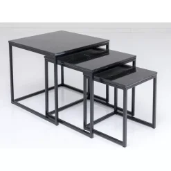 Beistelltisch Key West Schwarz (3/Set)