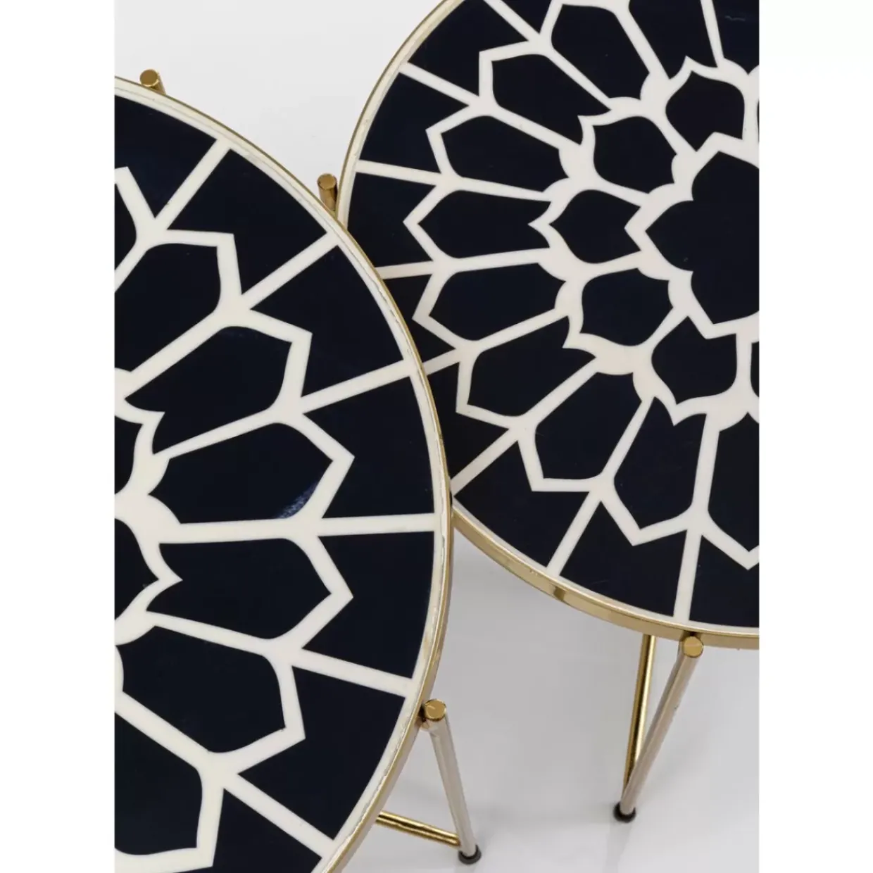 Beistelltisch Priya Schwarz (2/Set)