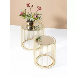 Beistelltisch Wire Messing (2/Set) O44Cm