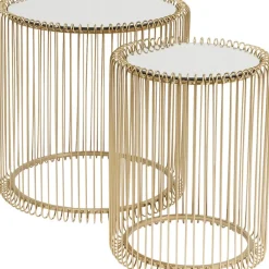 Beistelltisch Wire Messing (2/Set) O44Cm