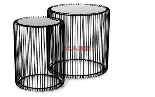 Beistelltisch Wire Schwarz (2/Set) O44Cm