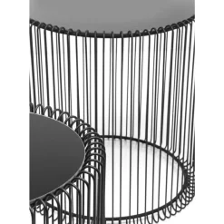 Beistelltisch Wire Schwarz (2/Set) O44Cm