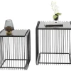 Beistelltisch Wire Square Schwarz (2/Set) 45X45Cm